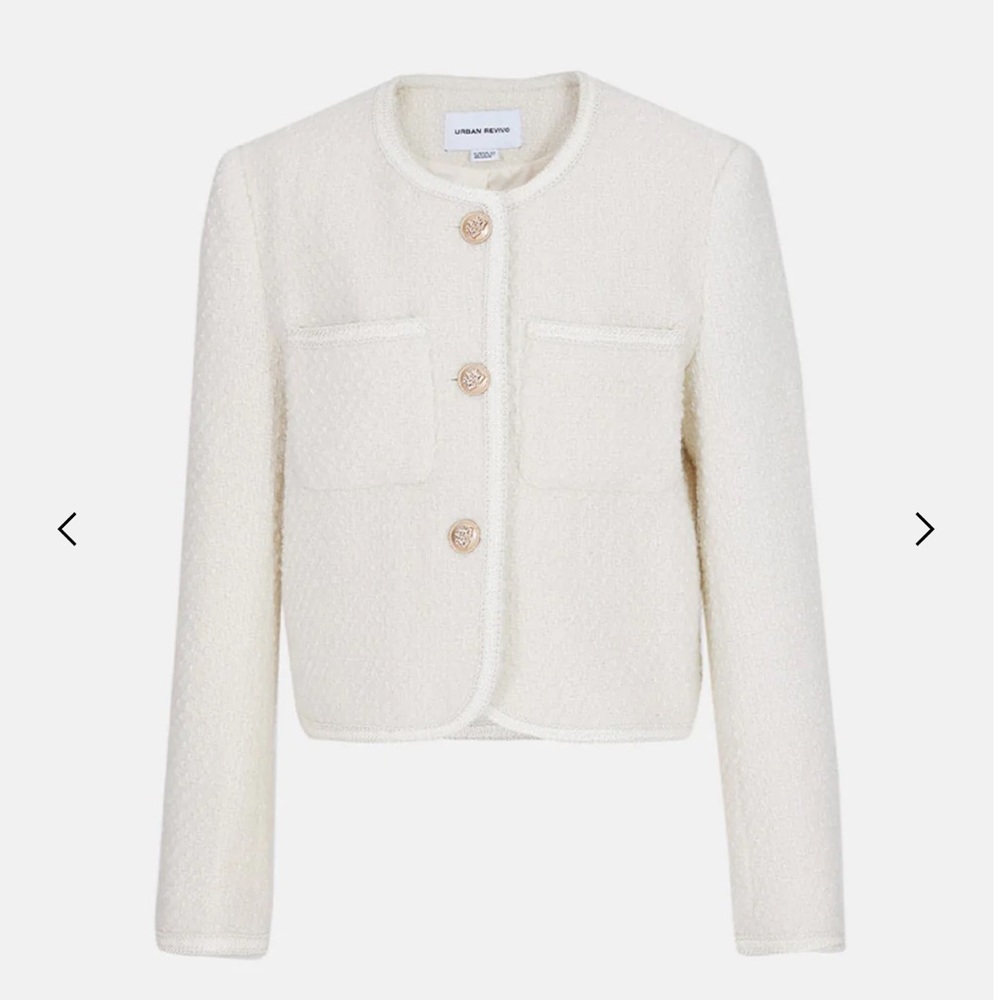 NWT White tweed jacket